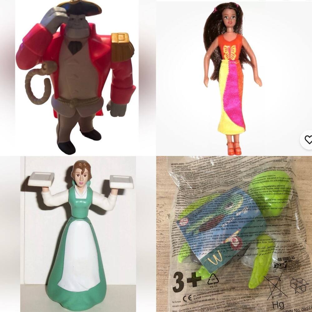 McDonald's Y2K Happy Meal Toys BUNDLE Barbie Disney Beauty Nemo Treasure Planet